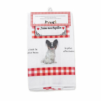 Torchon Nid d'Abeille Epagneul Papillon