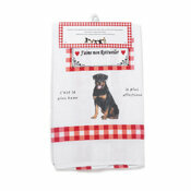 Torchon Nid d'Abeille Rottweiler