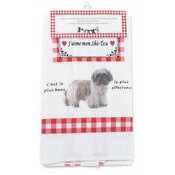 Torchon Nid d'Abeille Shih tzu