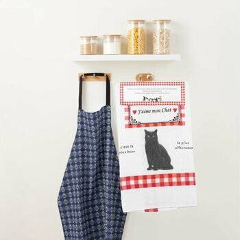 Torchon Nid d'Abeille Chat Noir Torchon Nid d'Abeille Chat Noir