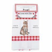 Torchon Nid d'Abeille Chat Tigré Bengale