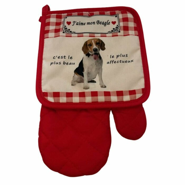 Lot de 2 Gants Maniques Beagle