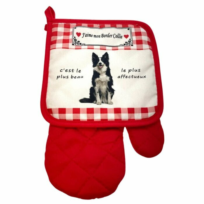 Lot de 2 Gants Maniques Border Collie