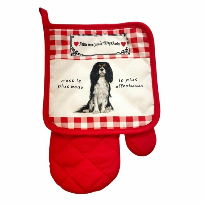 Lot de 2 Gants Maniques Cavalier King Charles