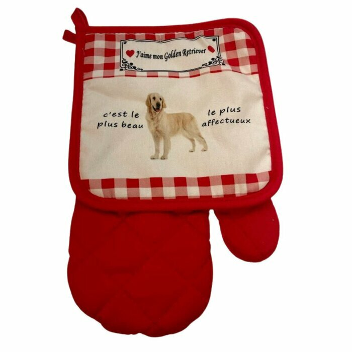 Lot de 2 Gants Maniques Golden Retriever