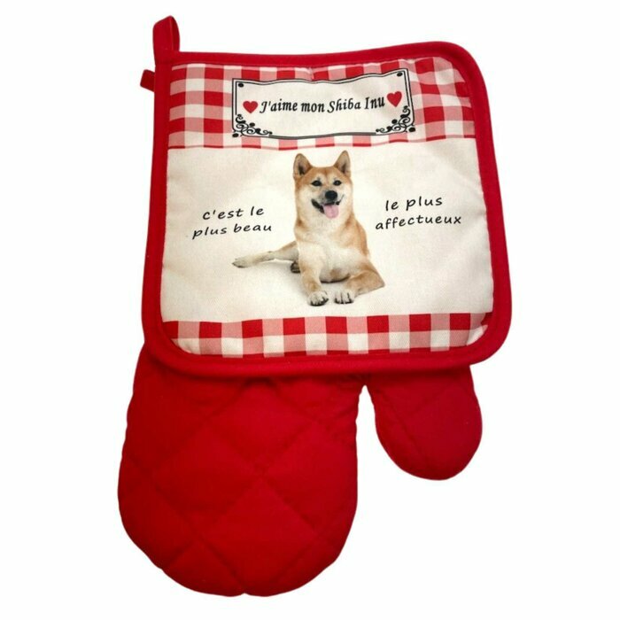 Lot de 2 Gants Maniques Shiba inu