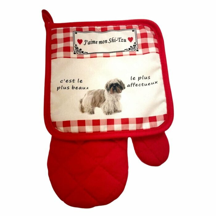Lot de 2 Gants Maniques Shih Tzu