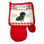 Lot de 2 Gants Maniques Teckel Poil Dur