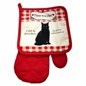 Lot de 2 Gants Maniques Chat Noir