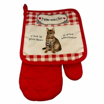 Lot de 2 Gants Maniques Chat Tigré Bengal Lot de 2 Gants Maniques Chat Tigré Bengal