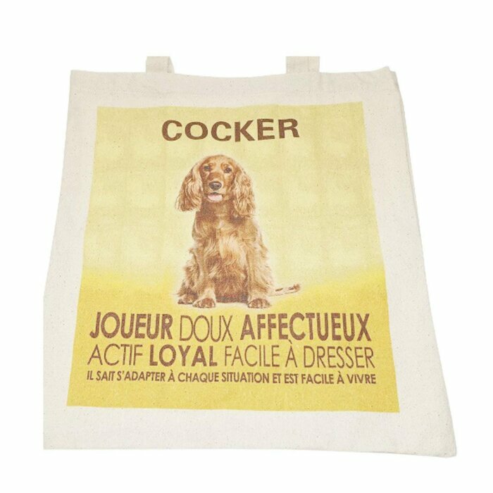 Tote Bag Sac Tissu Cocker Anglais