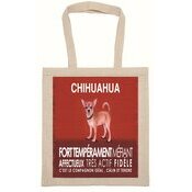 Tote Bag Sac Tissu Chihuahua Fauve