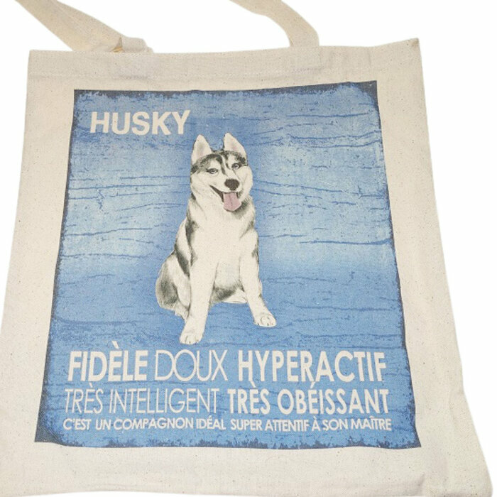 Tote Bag Sac Tissu Sibrian Husky