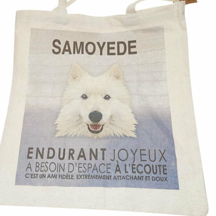 Tote Bag Sac Tissu Samoyède