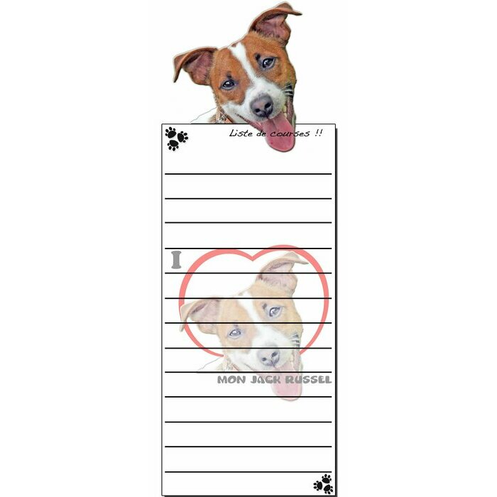 Bloc Listes Courses Aimantée Jack Russell