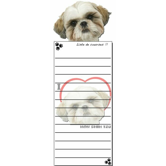 Bloc Listes Courses Aimante Shih Tzu