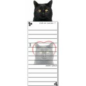 Bloc Listes Courses Aimantée Chat Noir