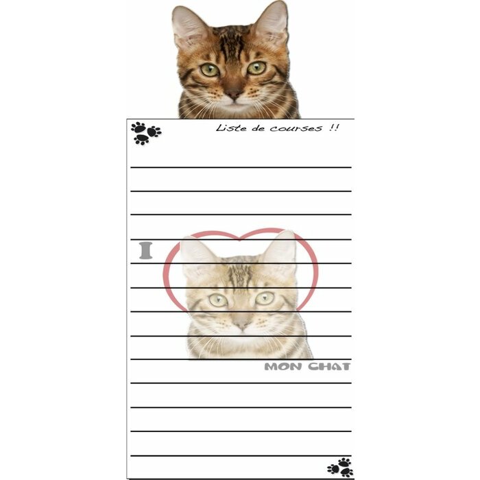 Bloc Listes Courses Aimante Chat Tigr