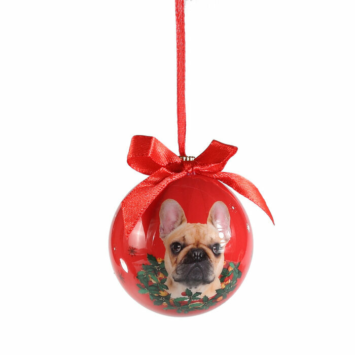 Petite Boule de Nol Bouledogue Franais Fauve