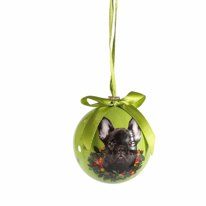 Petite Boule de Noël Bouledogue Français Noir 