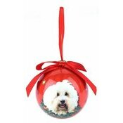 Petite Boule de Noël Coton de Tuléar
