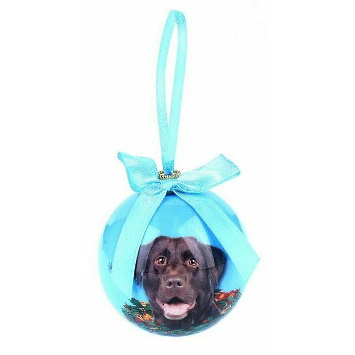 Petite Boule de Nol Labrador Chocolat