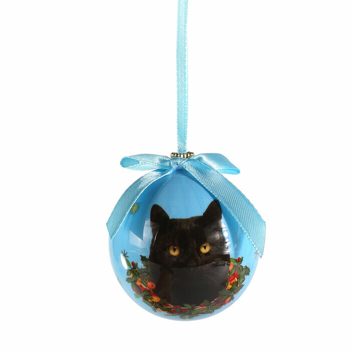 Petite Boule de Nol Chat Noir