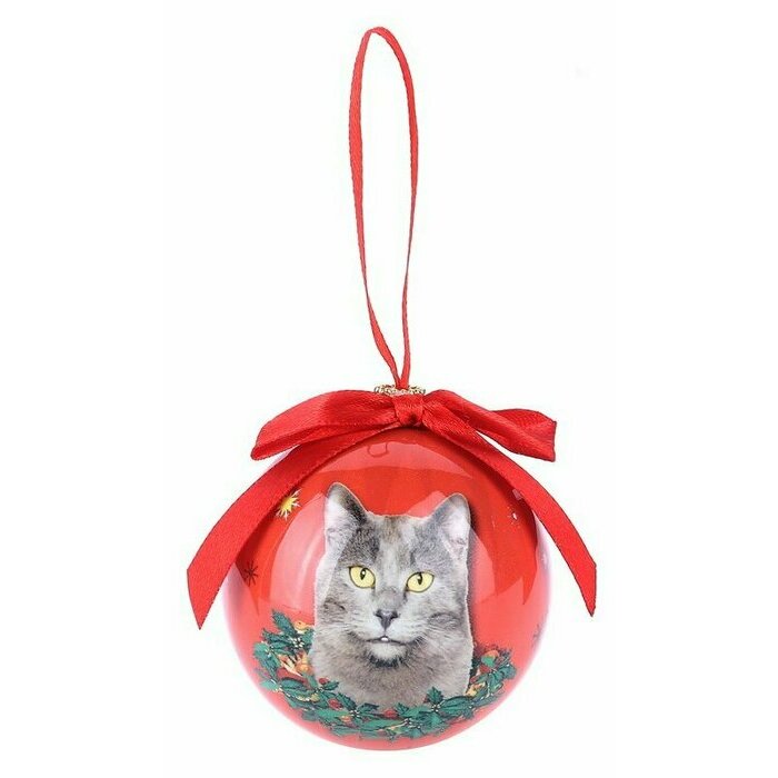 Petite Boule de Nol Chat Chartreux