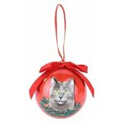 Petite Boule de Nol Chat Chartreux