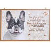 Plaque Bois Dcorative Bouledogue Franais