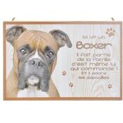 Plaque Bois Décorative Boxer