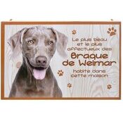 Plaque Bois Dcorative Braque de Weimar