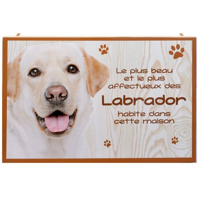 Cette plaque en bois dcorative, lgante, arbore votre race prfre.  Sa surface lisse et polie met en valeur les dtails artistiques, tandis qu'une petite cordelette robuste permet de l'accrocher facilement.  Idale pour ajouter une touche rustique et 
