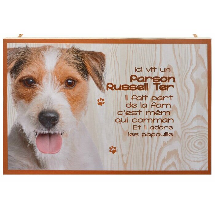 Plaque Bois Dcorative Parson Russell