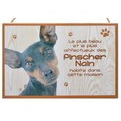 Plaque Bois Dcorative Pinscher Nain