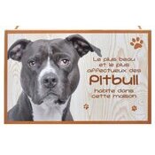 Plaque Bois Dcorative Pitbull