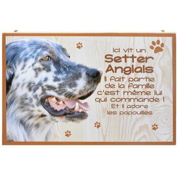 Plaque Bois Décorative Setter Anglais