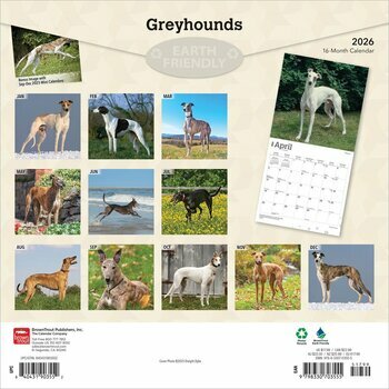 Calendrier 2025 Chien Race Lévrier Greyhound
