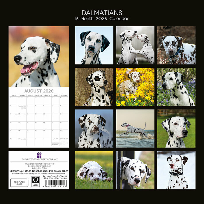 Calendrier Mural 2026 Dalmatien