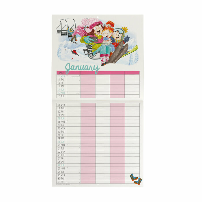 Calendrier Familial 2025 Super Mum