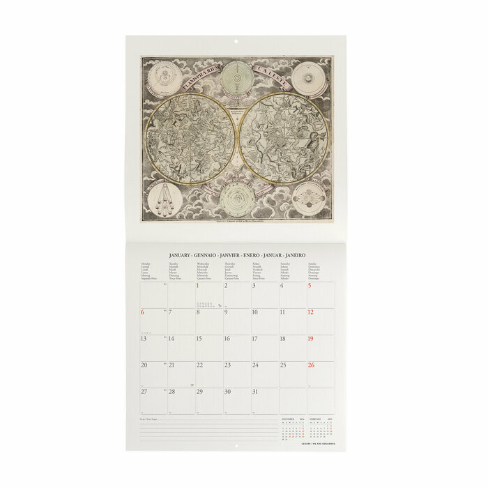 Calendrier 2025 Cartes Céleste Constellations Etoiles
