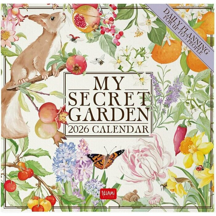 Calendrier Mural Familial 2025 Dessins Jardins et Fleurs