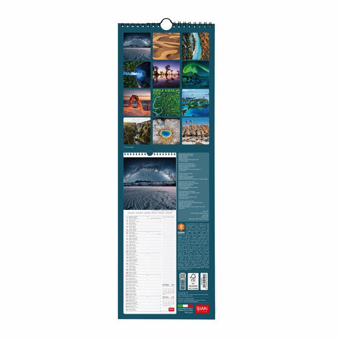 Calendrier Slim Spirale 2025 Paysage Nature 