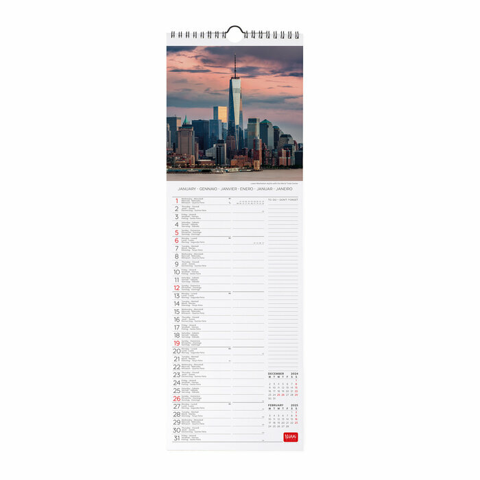 Calendrier Slim 2025 New York City