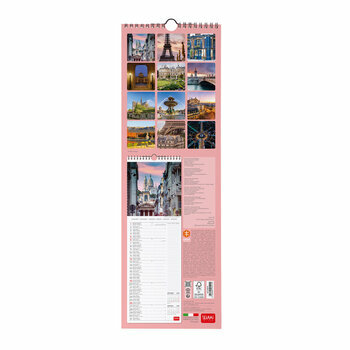 Calendrier Slim 2025 Paris France