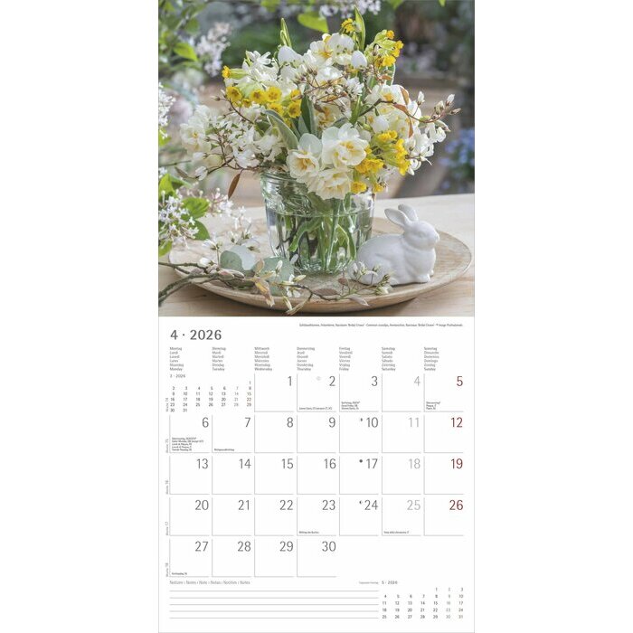 Calendrier 2025 Bouquet de fleurs