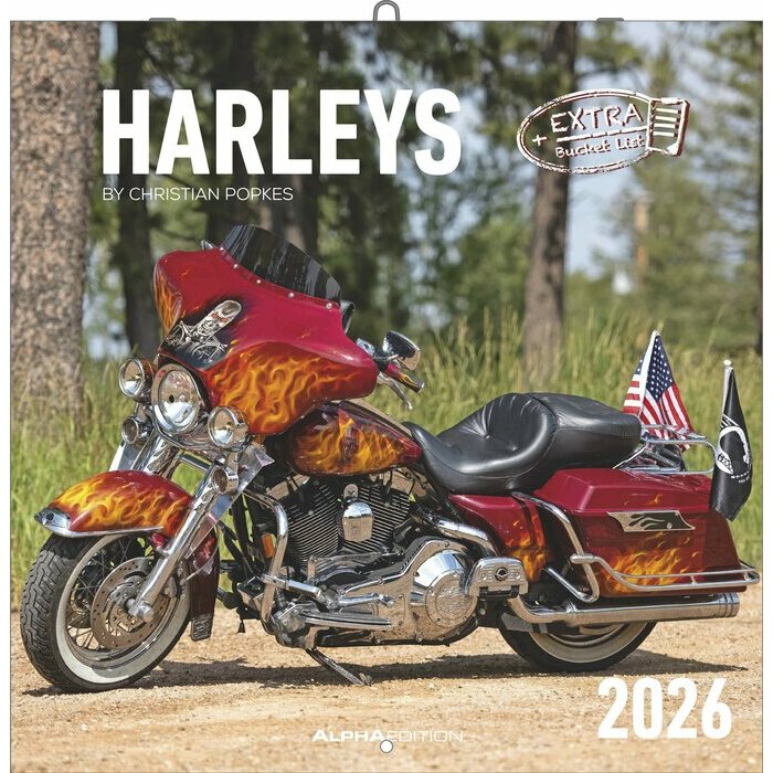 Calendrier Mural 2025 Moto Harley Davidson 