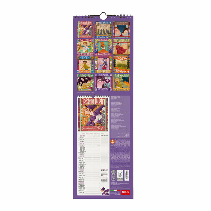Calendrier Slim Bibliothque 2025 Amoureux des Livres