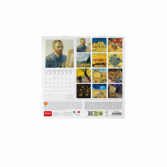 Mini Calendrier Papier 2025 Vincent Van Gogh