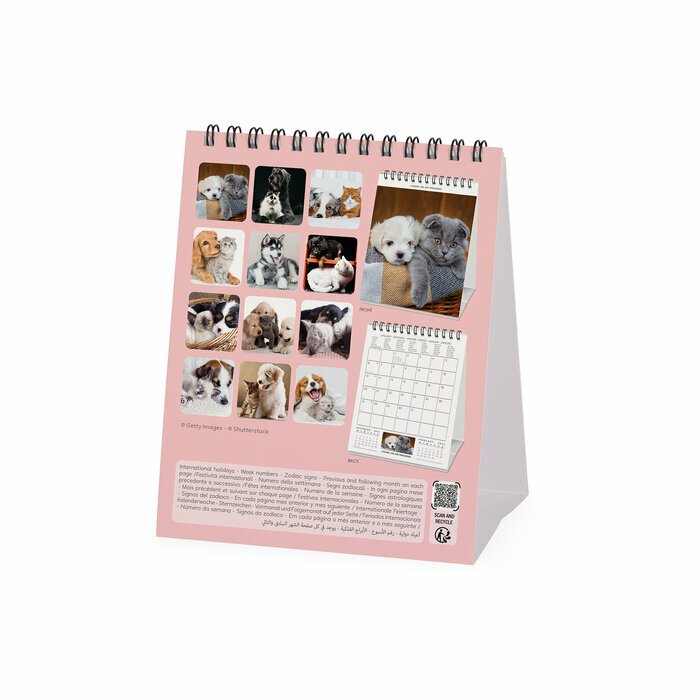 Calendrier Chevalet à poser 2025 Animaux Amis